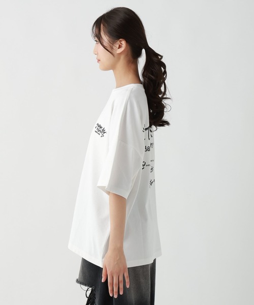 repipi armario(レピピ アルマリオ)の「AcidWashルーズTシャツ(Tシャツ/カットソー・キッズ・パープル/ホワイト系4/ブラック系2/ブルー/ホワイト系1/ブラック系5/ブラック系6・SMALL/MEDIUM/LARGE)」の12枚目の写真