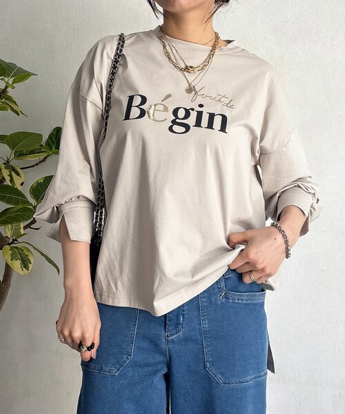 un dix cors（アンディコール）の「パール付きロゴＴ（Tシャツ/カットソー・レディース・ベージュ/ブラック/アイボリー・FREE）」の3枚目の写真
