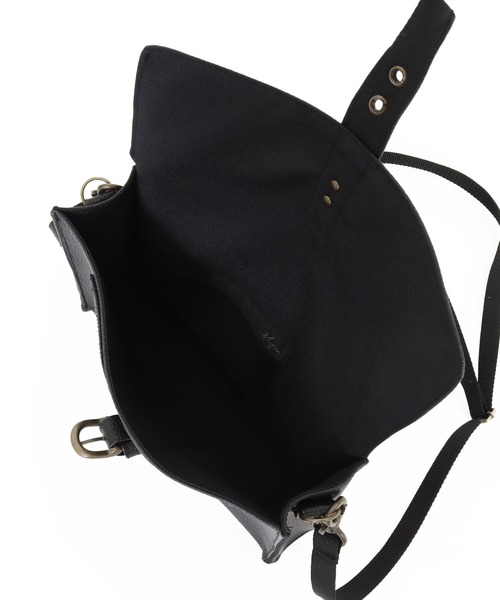 Magine(マージン)の「mko13478-Synthetic Leather Compact Flap Bag フラップバッグ(MGN-261-055)(ショルダーバッグ・メンズ・ブラック・FREE)」の20枚目の写真
