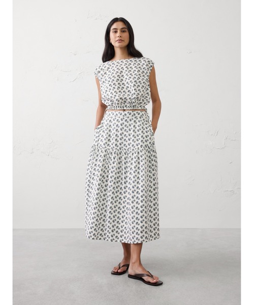 BANANA REPUBLIC FACTORY STORE(バナナリパブリック ファクトリーストア)の「BANANA REPUBLIC FACTORY STORE リネンブレンド サイドタイ トップス(シャツ/ブラウス・レディース・ベージュ/ホワイト系その他・L/M/S/XS)」の6枚目の写真