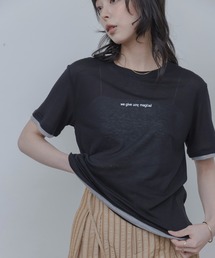 ロゴプリントコンパクトシアーTシャツ