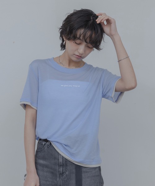 ロゴプリントコンパクトシアーTシャツ Eimee Law│Eimee Law & LHELBIE