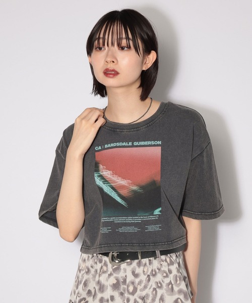 PAGEBOY（ページボーイ）の「ブラーフォトT（Tシャツ/カットソー・レディース・オフホワイト/チャコールグレー/ブルー・FREE/SMALL）」の15枚目の写真