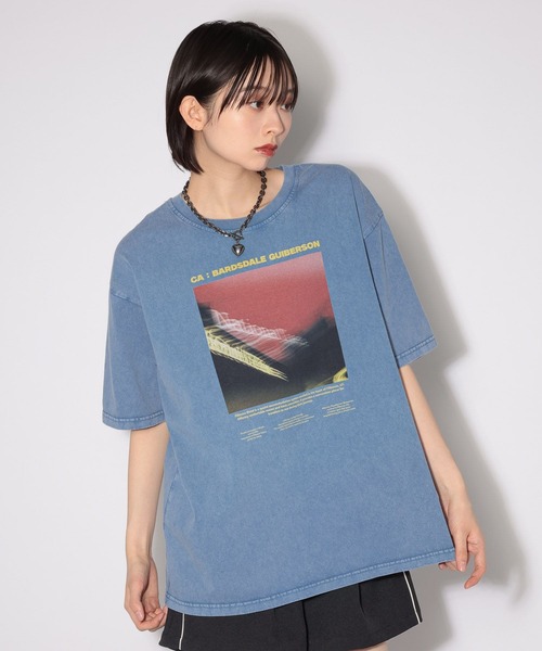 PAGEBOY（ページボーイ）の「ブラーフォトT（Tシャツ/カットソー・レディース・オフホワイト/チャコールグレー/ブルー・FREE/SMALL）」の21枚目の写真