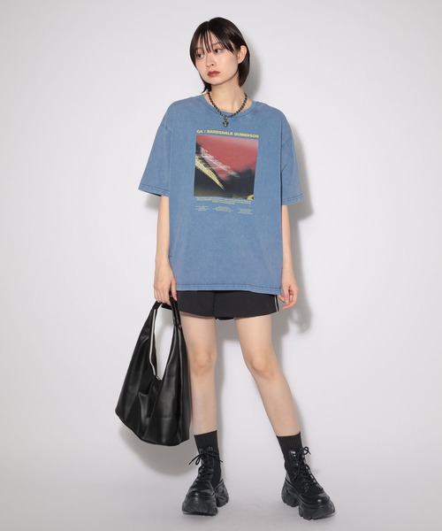 PAGEBOY（ページボーイ）の「ブラーフォトT（Tシャツ/カットソー・レディース・オフホワイト/チャコールグレー/ブルー・FREE/SMALL）」の19枚目の写真