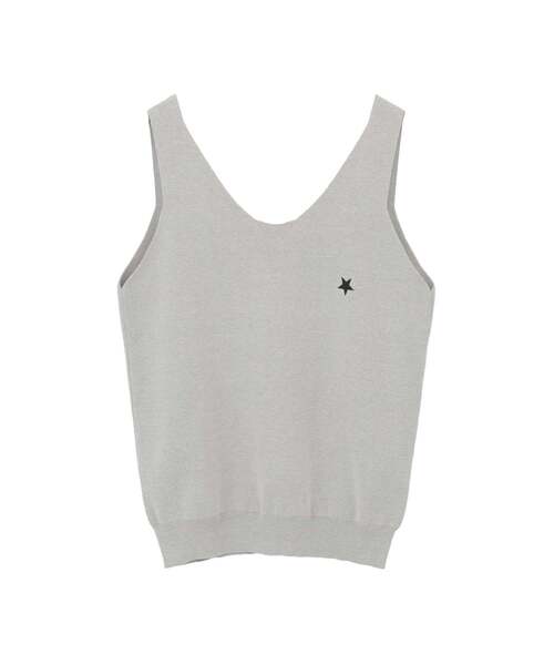 CONVERSE TOKYO（コンバーストウキョウ）の「BACK OPEN KNIT TOP（ベスト・レディース・ブラウン/ブラック/杢グレー・FREE）」の3枚目の写真