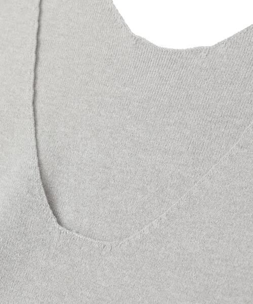 CONVERSE TOKYO（コンバーストウキョウ）の「BACK OPEN KNIT TOP（ベスト・レディース・ブラウン/ブラック/杢グレー・FREE）」の21枚目の写真