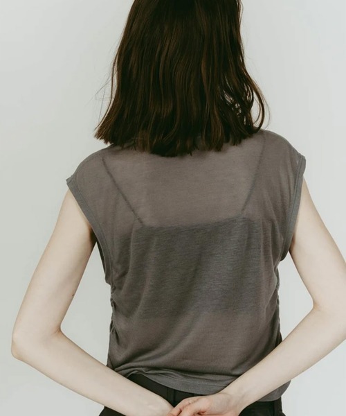 Knuth Marf（クヌースマーフ）の「2-piece layered compact shirt/bluecharcoal（Tシャツ/カットソー・レディース・ネイビー/ブルー・FREE）」の20枚目の写真