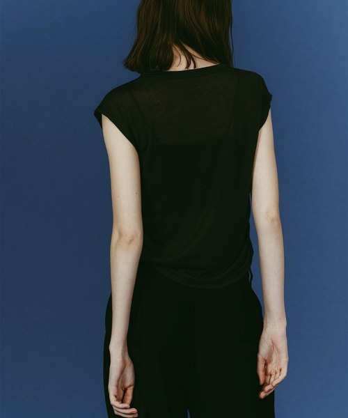 Knuth Marf（クヌースマーフ）の「2-piece layered compact shirt/bluecharcoal（Tシャツ/カットソー・レディース・ネイビー/ブルー・FREE）」の11枚目の写真
