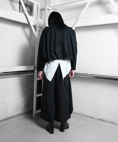 Ruze(ルゼ)の「Suede touch cropped balloon jacket /スエード タッチ クロップド バルーン ジャケット(ブルゾン・メンズ・ブラック・FREE)」の11枚目の写真