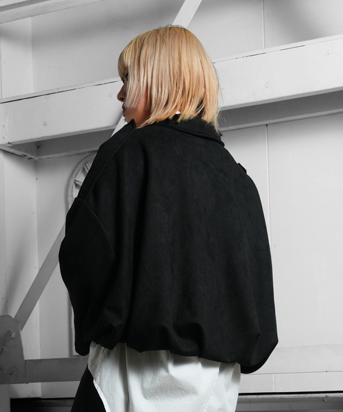 Ruze(ルゼ)の「Suede touch cropped balloon jacket /スエード タッチ クロップド バルーン ジャケット(ブルゾン・メンズ・ブラック・FREE)」の6枚目の写真