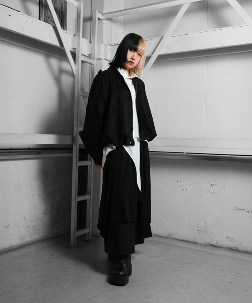 Ruze(ルゼ)の「Suede touch cropped balloon jacket /スエード タッチ クロップド バルーン ジャケット(ブルゾン・メンズ・ブラック・FREE)」の7枚目の写真