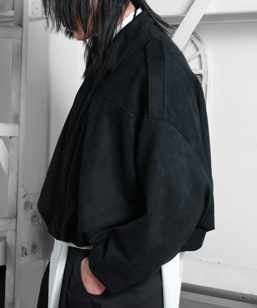 Ruze(ルゼ)の「Suede touch cropped balloon jacket /スエード タッチ クロップド バルーン ジャケット(ブルゾン・メンズ・ブラック・FREE)」の16枚目の写真