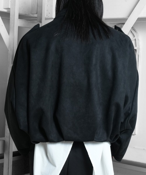 Ruze(ルゼ)の「Suede touch cropped balloon jacket /スエード タッチ クロップド バルーン ジャケット(ブルゾン・メンズ・ブラック・FREE)」の15枚目の写真