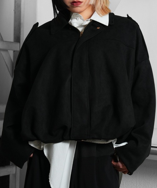 Ruze(ルゼ)の「Suede touch cropped balloon jacket /スエード タッチ クロップド バルーン ジャケット(ブルゾン・メンズ・ブラック・FREE)」の17枚目の写真
