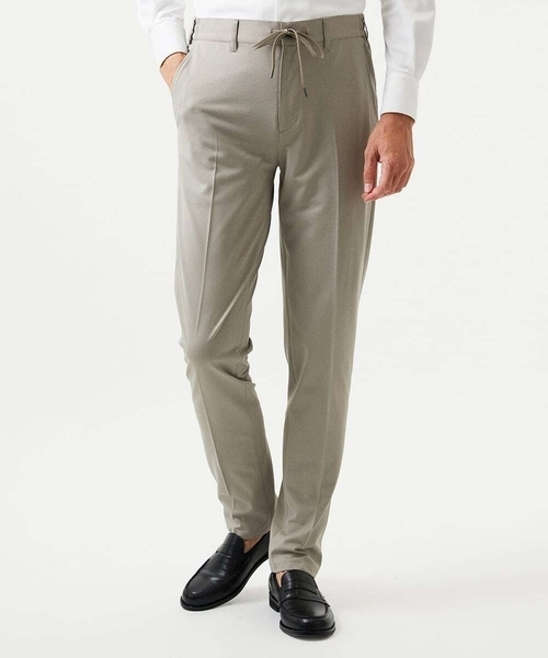 MICHEL KLEIN HOMME (ミッシェルクランオム)の「【セットアップ】メッシュテーラードスラックスパンツ(スラックス・メンズ・ブラック/ベージュ/ネイビー・MEDIUM/LARGE/X-LARGE)」の2枚目の写真