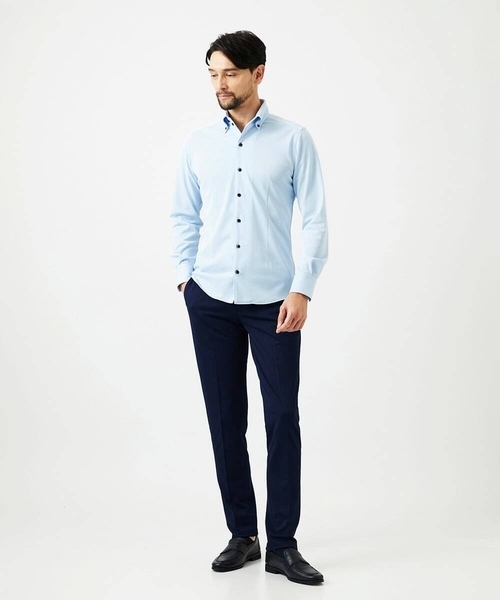 MICHEL KLEIN HOMME (ミッシェルクランオム)の「【セットアップ】メッシュテーラードスラックスパンツ(スラックス・メンズ・ブラック/ベージュ/ネイビー・MEDIUM/LARGE/X-LARGE)」の5枚目の写真