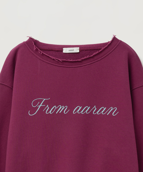 AARAN(アラン)の「カットオフワンショルダースウェットシャツ_バーガンディ(スウェット・レディース・バーガンディー・FREE)」の3枚目の写真