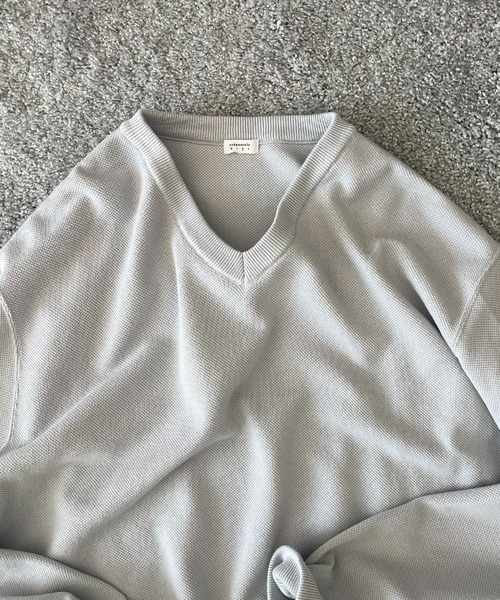 crepuscule（クレプスキュール）の「【EXCLUSIVE】crepuscule Co/ra moss stitch p/o（ニット/セーター・メンズ・ヘザーグレー/グレー系その他・2）」の4枚目の写真