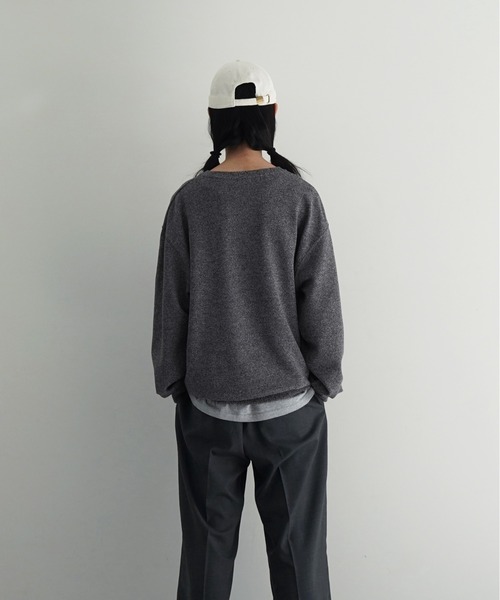 crepuscule（クレプスキュール）の「【EXCLUSIVE】crepuscule Co/ra moss stitch p/o（ニット/セーター・メンズ・ヘザーグレー/グレー系その他・2）」の7枚目の写真