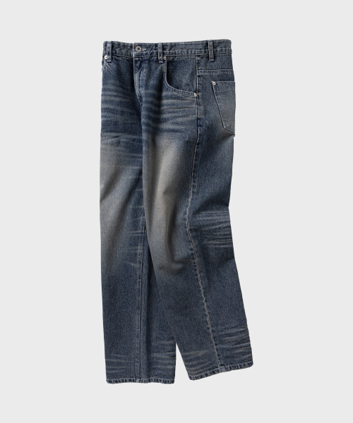 NONBLANK（ノンブランク）の「エンボスドルーズストレートデニムパンツ_BLUE（デニムパンツ・メンズ・ブルー・MEDIUM/LARGE/X-LARGE）」の3枚目の写真