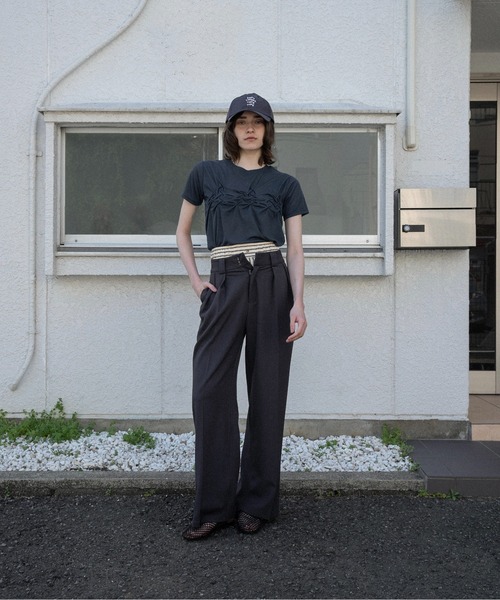 lawgy(ラウジー)の「handwritten like logo embroidery cap / ハンドリトゥンライクロゴエンブロイダリーキャップ(キャップ・レディース・グレイッシュベージュ/アイボリー/ネイビー・FREE)」の4枚目の写真