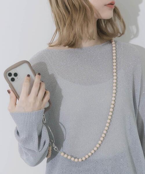 SMELLY(スメリー)の「カラーボールマルチショルダー(スマホグッズ・レディース・ブラック/ベージュ・-)」の5枚目の写真
