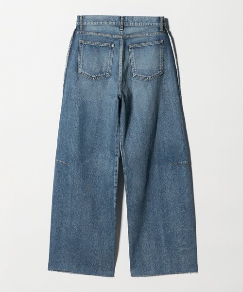 SERGE de bleu（サージ）の「＜SERGE de bleu＞リメイク 2トーン カットオフ デニムパンツ（デニムパンツ・レディース・コバルトブルー・24/25）」の2枚目の写真