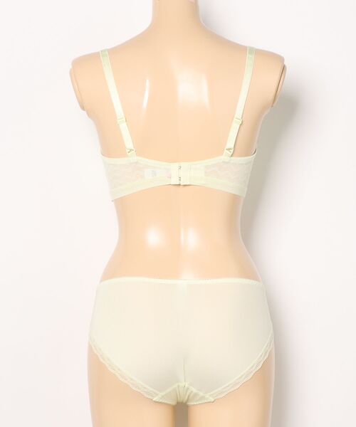 AMOSTYLE BY Triumph（アモスタイルバイトリンプ）の「きゅっと寄せブラ スウィンギングブーケ【E,F,Gカップ】 AMST1440 WHU2 + Hikini1 JX（ブラ&ショーツ・レディース・グリーン・E65M/E70M/F65M/F70M/G65M/G70M）」の2枚目の写真