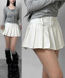 FOLLOWIN（フォロウィン）の「ウエストボタンプリーツスカート（スカート）」