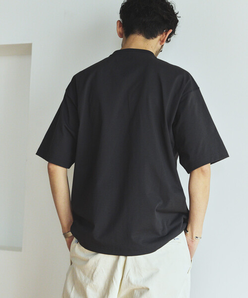 FREAK'S STORE（フリークスストア）の「AIRDRY HIGH TECH YARN 7.7オンス ビックシルエット ヘンリーネックTシャツ/エアドライ ポリエステル Tシャツ/吸水速乾/遮熱（Tシャツ/カットソー・メンズ・ホワイト/チャコールグレー/ブラック/ブラウン/グリーン/ミント・SMALL/MEDIUM/LARGE）」の22枚目の写真