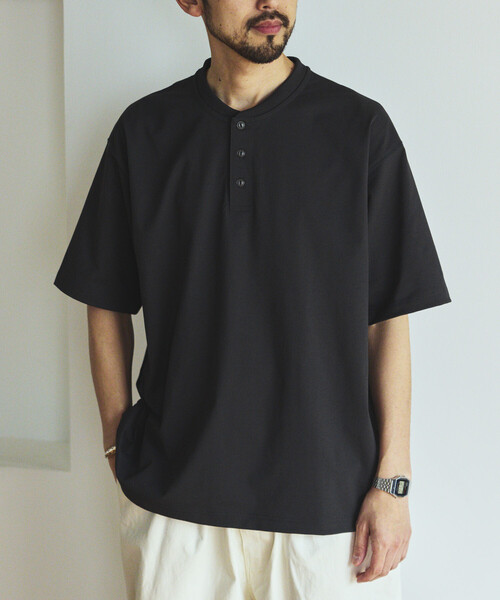 AIRDRY HIGH TECH YARN 7.7オンス ビックシルエット ヘンリーネックT