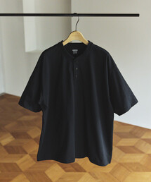AIRDRY HIGH TECH YARN 7.7オンス ビックシルエット ヘンリーネックTシャツ/エアドライ ポリエステル Tシャツ/吸水速乾/遮熱