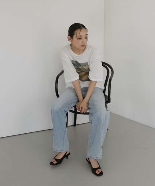 hellam(へラム)の「【接触冷感・UVカット】マーブルフォトTシャツ(Tシャツ/カットソー・レディース・ホワイト系2/ホワイト系1/ホワイト系3・FREE)」の10枚目の写真
