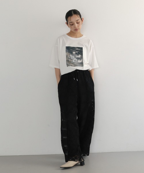 hellam(へラム)の「【接触冷感・UVカット】マーブルフォトTシャツ(Tシャツ/カットソー・レディース・ホワイト系2/ホワイト系1/ホワイト系3・FREE)」の11枚目の写真