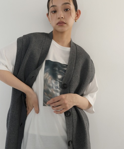 hellam(へラム)の「【接触冷感・UVカット】マーブルフォトTシャツ(Tシャツ/カットソー・レディース・ホワイト系2/ホワイト系1/ホワイト系3・FREE)」の15枚目の写真