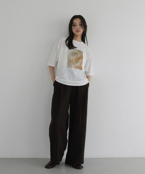 hellam(へラム)の「【接触冷感・UVカット】マーブルフォトTシャツ(Tシャツ/カットソー・レディース・ホワイト系2/ホワイト系1/ホワイト系3・FREE)」の21枚目の写真