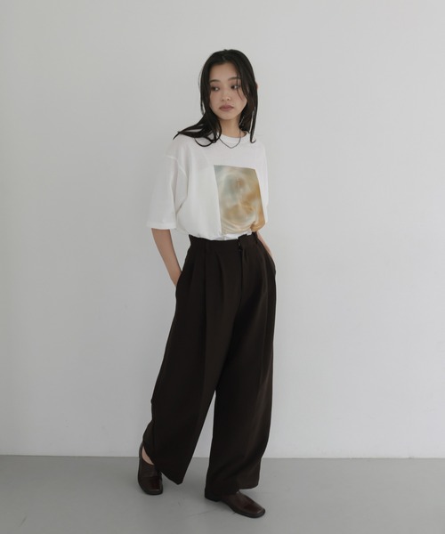hellam(へラム)の「【接触冷感・UVカット】マーブルフォトTシャツ(Tシャツ/カットソー・レディース・ホワイト系2/ホワイト系1/ホワイト系3・FREE)」の22枚目の写真
