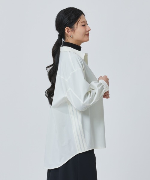 adidas(アディダス)の「【adidas×アルペン限定モデル】アディダス adidasアルペン シアー 長袖シャツ(シャツ/ブラウス・レディース・オフホワイト/ラベンダー・S/M/L/XL)」の11枚目の写真