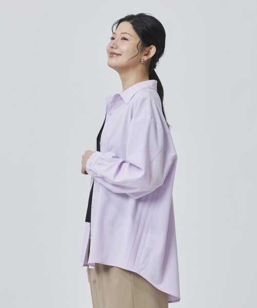 adidas(アディダス)の「【adidas×アルペン限定モデル】アディダス adidasアルペン シアー 長袖シャツ(シャツ/ブラウス・レディース・オフホワイト/ラベンダー・S/M/L/XL)」の4枚目の写真
