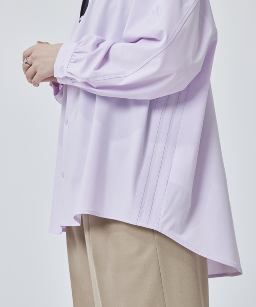 adidas(アディダス)の「【adidas×アルペン限定モデル】アディダス adidasアルペン シアー 長袖シャツ(シャツ/ブラウス・レディース・オフホワイト/ラベンダー・S/M/L/XL)」の9枚目の写真