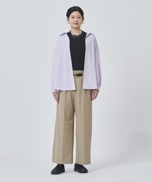 adidas(アディダス)の「【adidas×アルペン限定モデル】アディダス adidasアルペン シアー 長袖シャツ(シャツ/ブラウス・レディース・オフホワイト/ラベンダー・S/M/L/XL)」の6枚目の写真