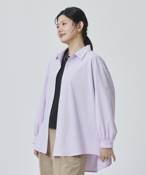 adidas(アディダス)の「【adidas×アルペン限定モデル】アディダス adidasアルペン シアー 長袖シャツ(シャツ/ブラウス・レディース・オフホワイト/ラベンダー・S/M/L/XL)」の3枚目の写真