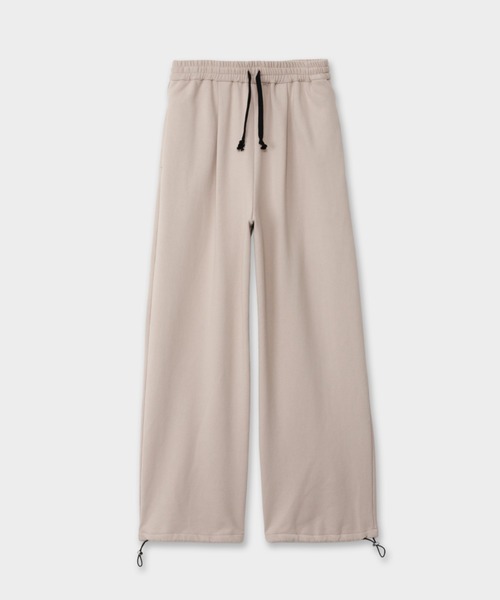 CINOH(チノ)の「HELENE HEAVY SWEAT DRAWSTRING LOUNGE PANTS(スウェットパンツ・メンズ・ブラック/ベージュ・46)」の1枚目の写真