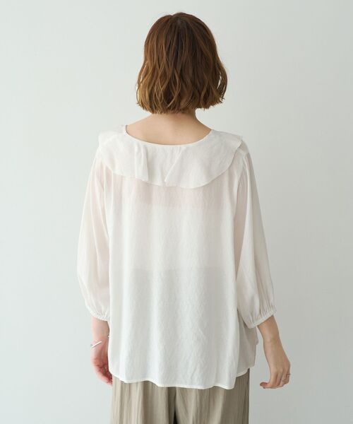YECCA VECCA(イェッカヴェッカ)の「ラッフルリボンシアーブラウス(シャツ/ブラウス・レディース・ブラック/イエロー/オフホワイト・FREE)」の7枚目の写真