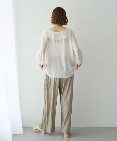 YECCA VECCA(イェッカヴェッカ)の「ラッフルリボンシアーブラウス(シャツ/ブラウス・レディース・ブラック/イエロー/オフホワイト・FREE)」の12枚目の写真
