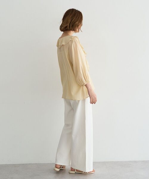 YECCA VECCA(イェッカヴェッカ)の「ラッフルリボンシアーブラウス(シャツ/ブラウス・レディース・ブラック/イエロー/オフホワイト・FREE)」の18枚目の写真