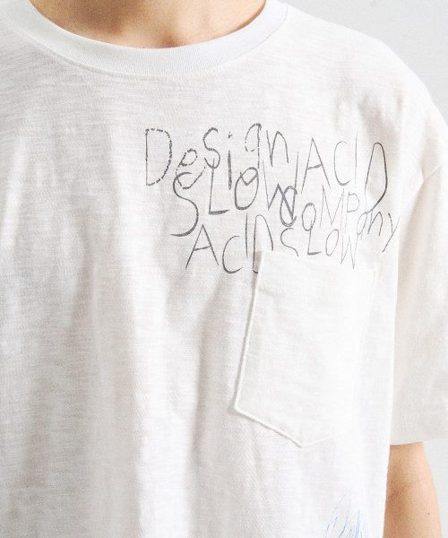 SLOWACID（スローアシッド）の「ポケットノートスラブ半袖Tシャツ[ホワイト]（Tシャツ/カットソー・レディース・その他・SMALL/MEDIUM/LARGE/X-LARGE）」の3枚目の写真