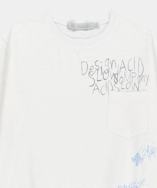 SLOWACID（スローアシッド）の「ポケットノートスラブ半袖Tシャツ[ホワイト]（Tシャツ/カットソー・レディース・その他・SMALL/MEDIUM/LARGE/X-LARGE）」の7枚目の写真