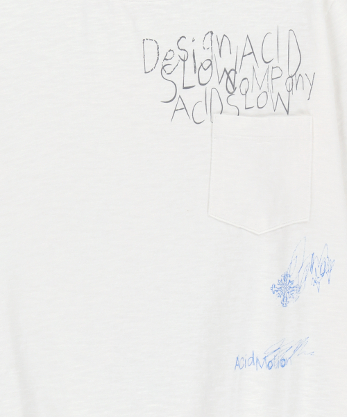 SLOWACID（スローアシッド）の「ポケットノートスラブ半袖Tシャツ[ホワイト]（Tシャツ/カットソー・レディース・その他・SMALL/MEDIUM/LARGE/X-LARGE）」の8枚目の写真